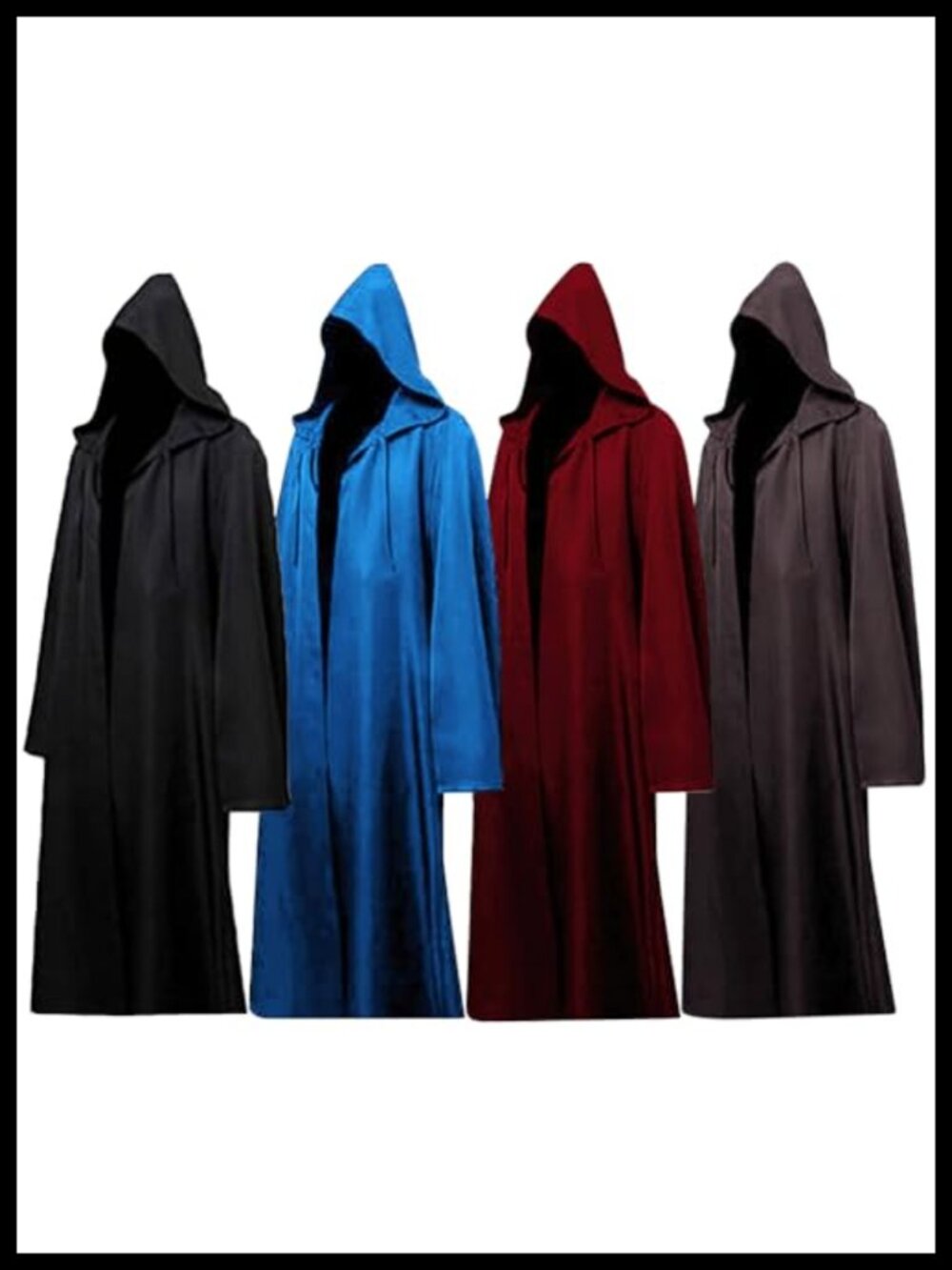 Men's Hooded Cloak Robe Twill Cosplay Halloween Costume